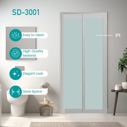 Aluminum Slide and Swing Toilet Door SD 3001