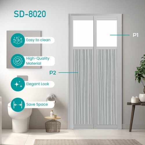 Aluminium Slide & Swing Toilet Door SD-8020
