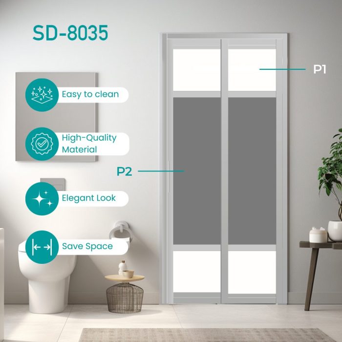 Aluminium Slide & Swing Toilet Door SD-8035