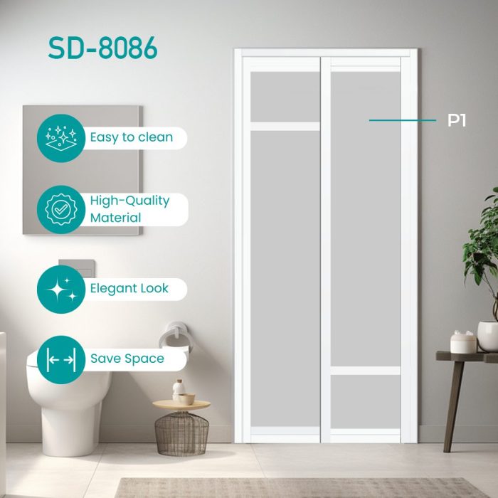 Aluminium Slide & Swing Toilet Door SD-8086