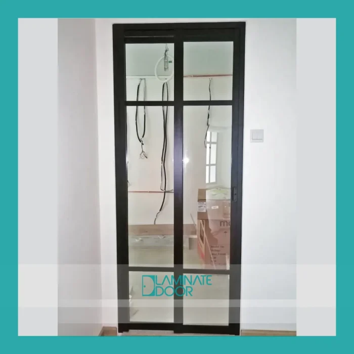 Black Framed Kitchen Slide & Swing door SD - 7067