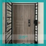 Groove Line Design Laminate Main Door