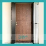 Laminate Main Door Groove Line Design
