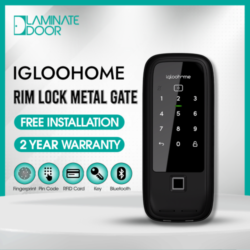 Igloohome Digital Rim Lock for Metal Gate with Fingerprint