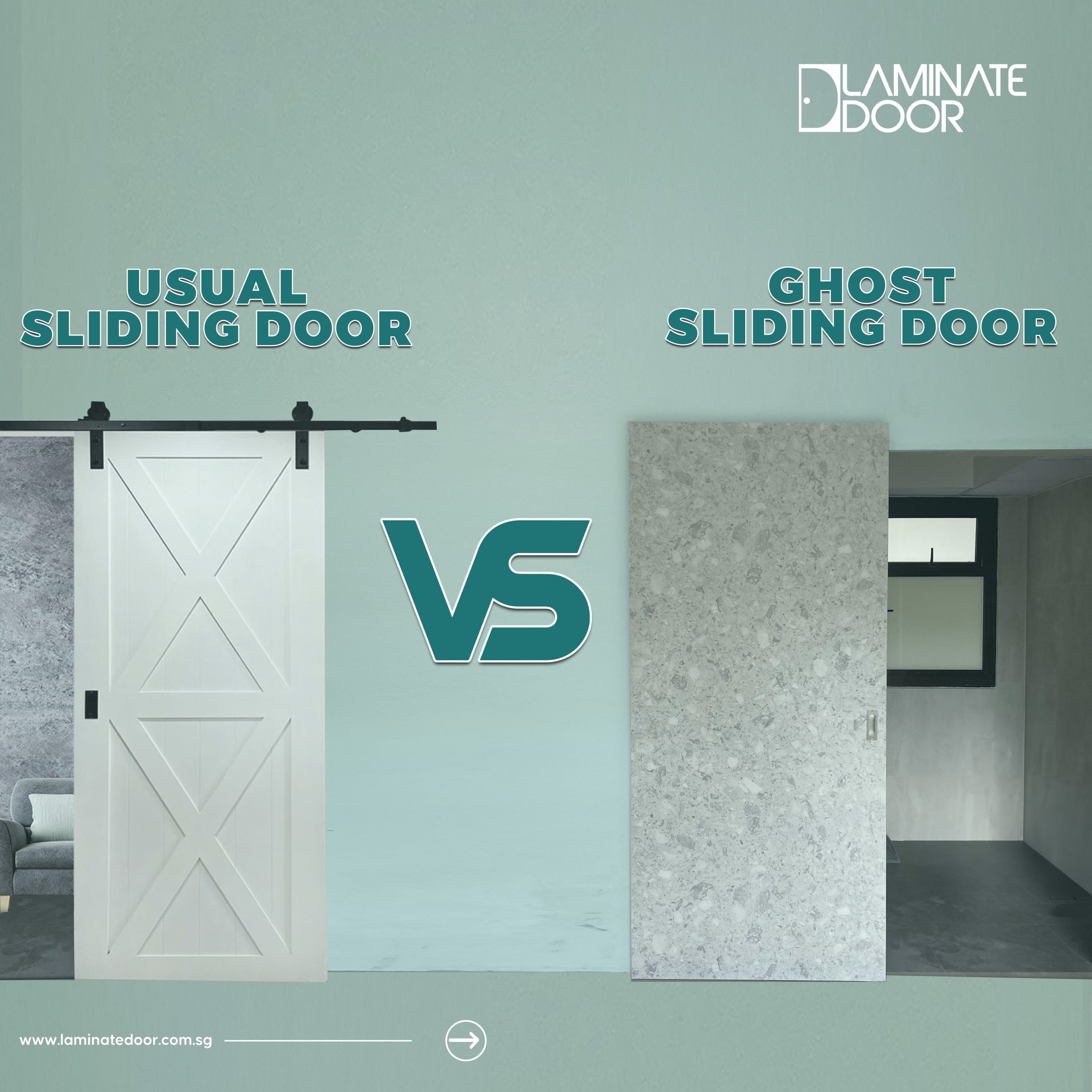 Normal sliding door vs ghost sliding door
