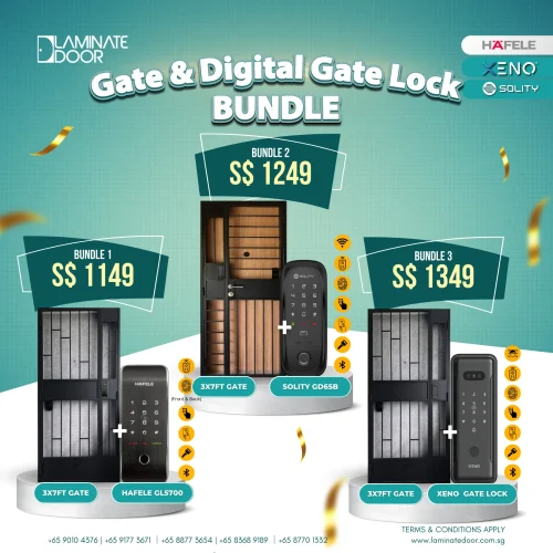 gate and digital gate lock bundle
